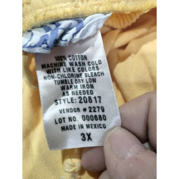 BFA Classics Women's Elastic Waist Canary Yellow Plus Size Pants 3x - Picture 9 of 10